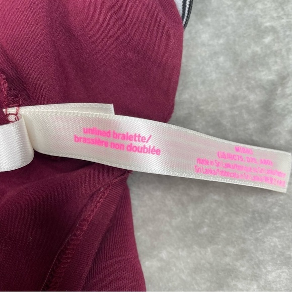 Pink Victoria's Secret Unlined Bralette with Logo Straps Size M - Picture 5 of 7